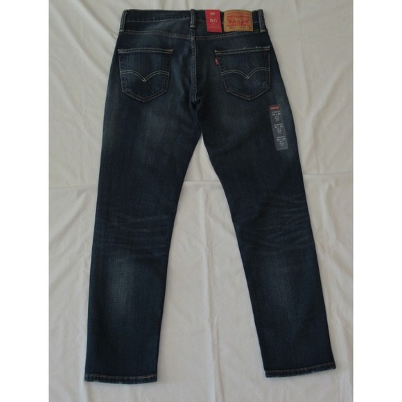 NWT Mens Levis 511 Slim Torrey Pine Stretch Denim 045111933 Blue Jeans 29/30 - Picture 4 of 8